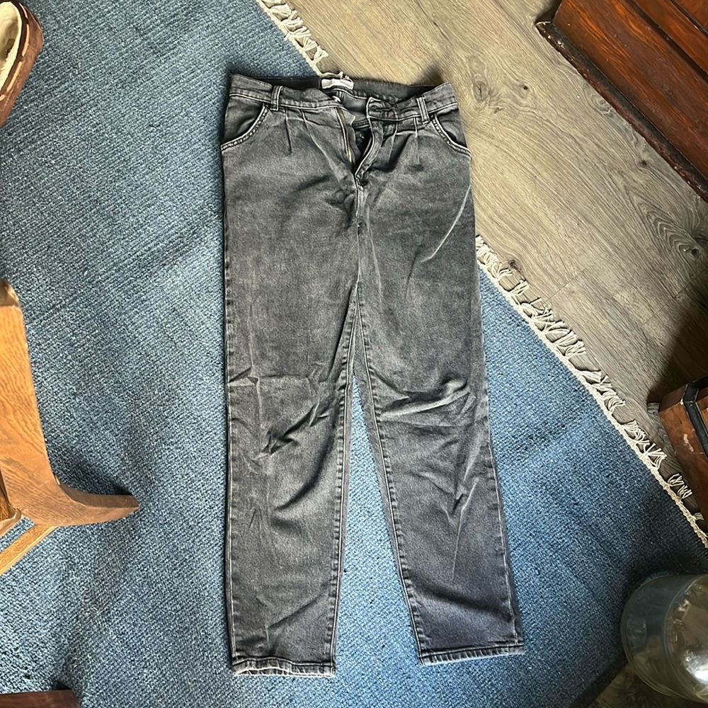 Current/Elliot pleated black jeans